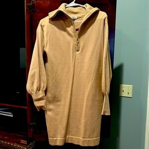 Thin sweater dress super cute on! Wore once